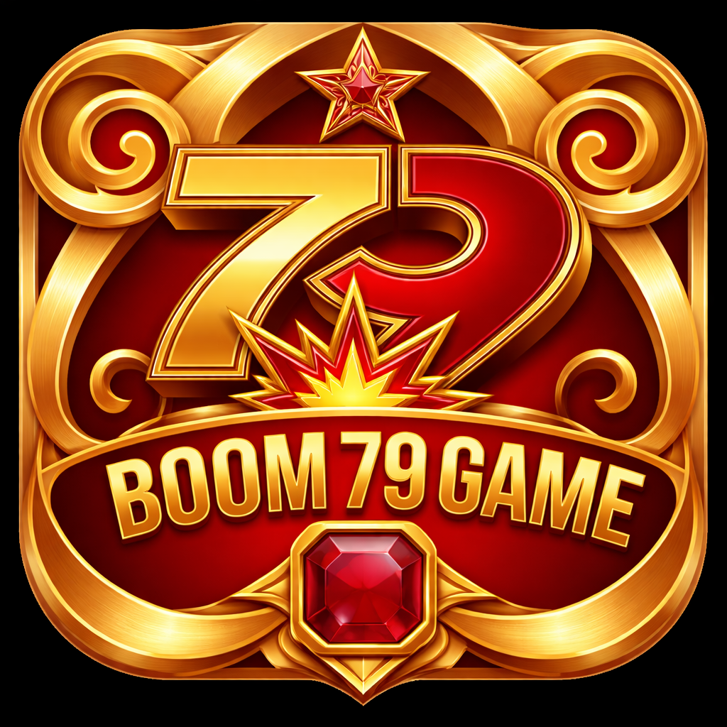 Boom 79 Game logo gold red casino betting app